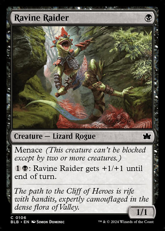 MTG Card Title: Ravine Raider BLB/106