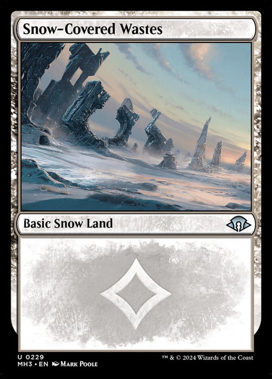 MTG Card Title: Snow-Covered Wastes MH3/229