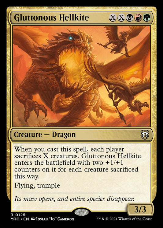 MTG Card Title: Gluttonous Hellkite M3C/125