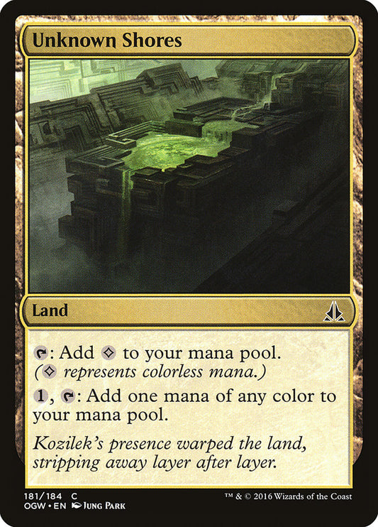 MTG Card Title: Unknown Shores OGW/181