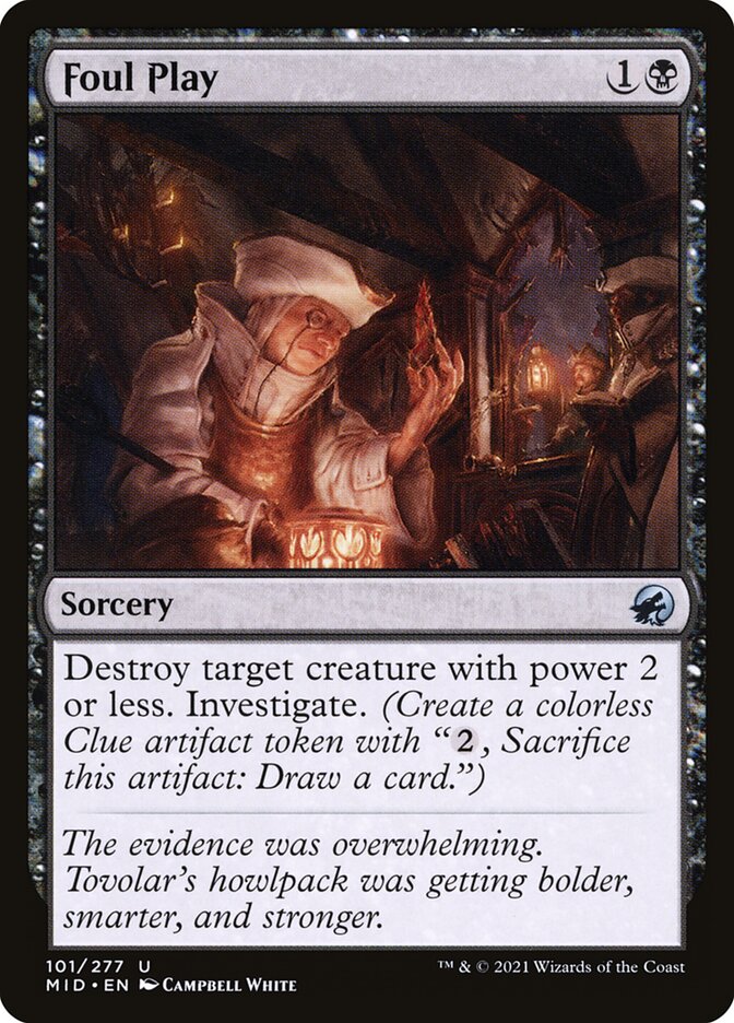 MTG Card Title: Foul Play MID/101