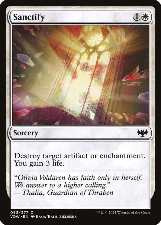MTG Card Title: Sanctify VOW/33