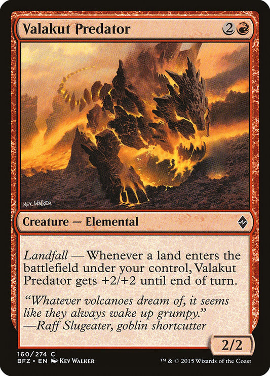 MTG Card Title: Valakut Predator BFZ/160
