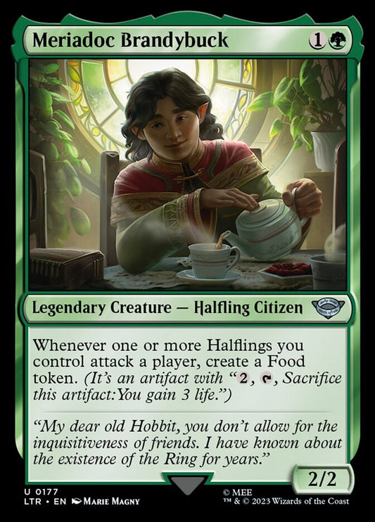 MTG Card Title: Meriadoc Brandybuck LTR/177
