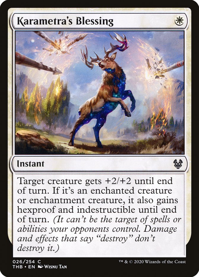 MTG Card Title: Karametra's Blessing THB/26