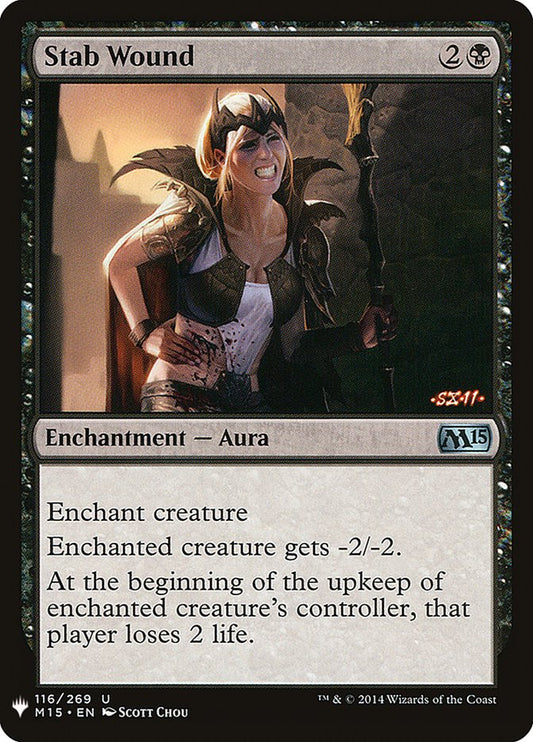 MTG Card Title: Stab Wound PLST/M15-116