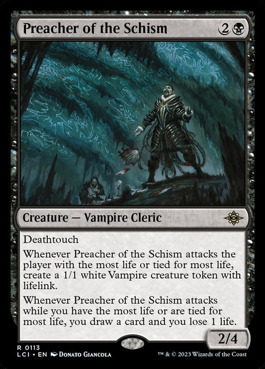 MTG Card Title: Preacher of the Schism LCI/113
