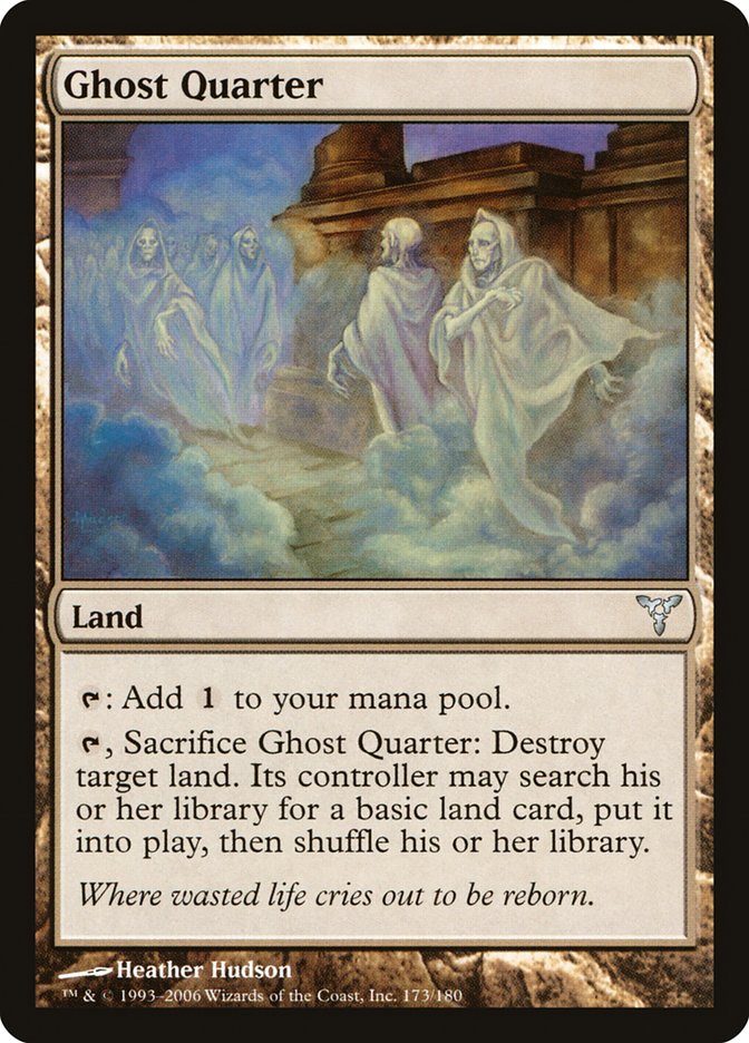MTG Card Title: Ghost Quarter DIS/173