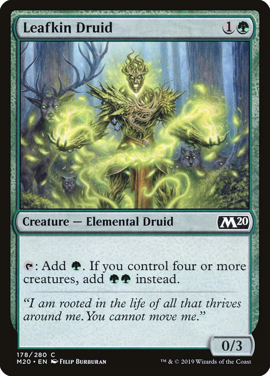MTG Card Title: Leafkin Druid M20/178