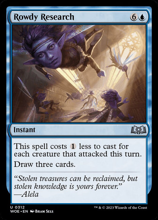 MTG Card Title: Rowdy Research WOE/312