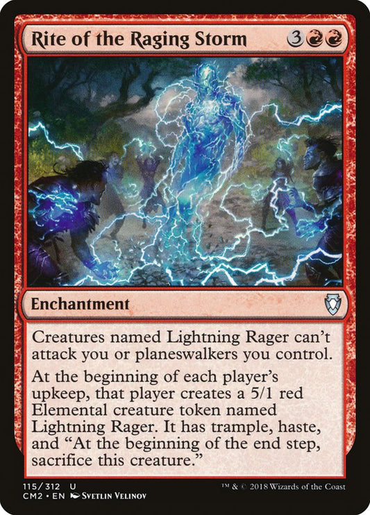 MTG Card Title: Rite of the Raging Storm CM2/115