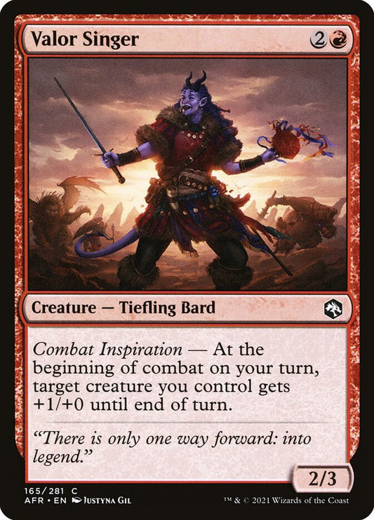 MTG Card Title: Valor Singer AFR/165