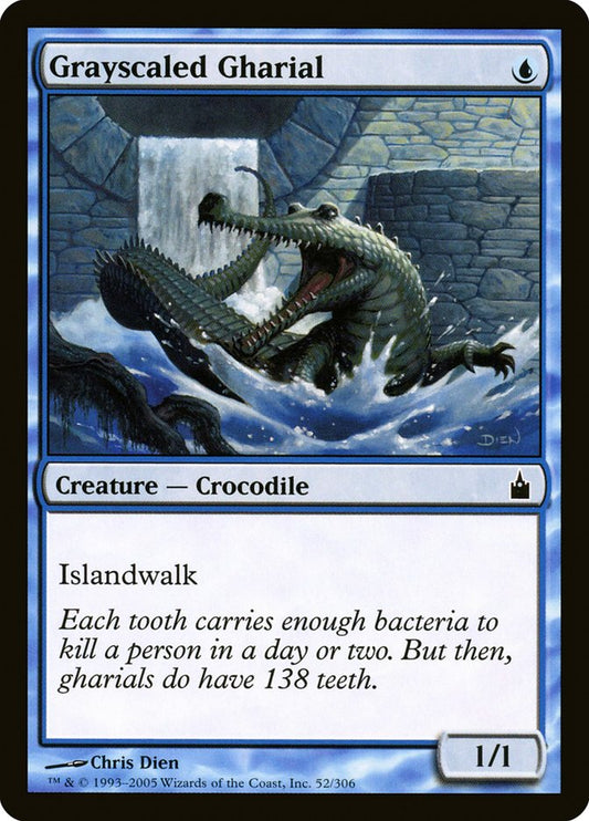 MTG Card Title: Grayscaled Gharial RAV/52