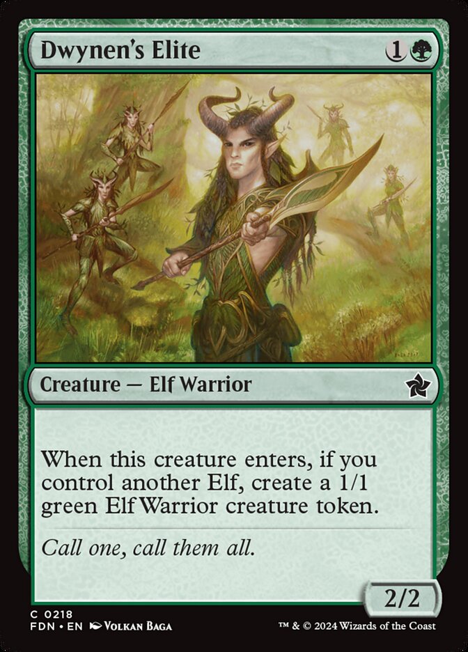 MTG Card Title: Dwynen's Elite FDN/218