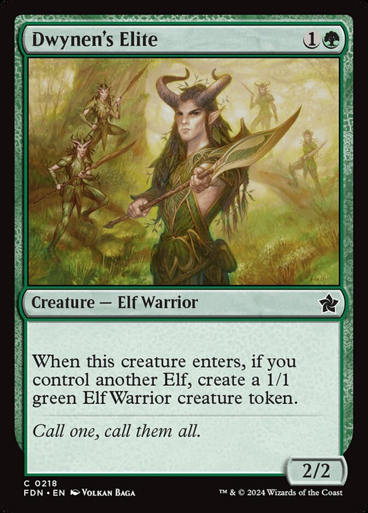 MTG Card Title: Dwynen's Elite FDN/218