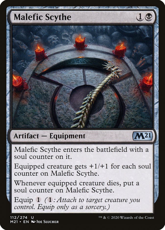 MTG Card Title: Malefic Scythe M21/112