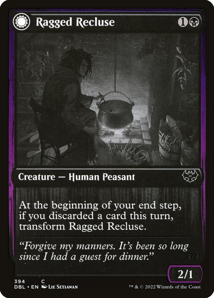 MTG Card Title: Ragged Recluse // Odious Witch DBL/394