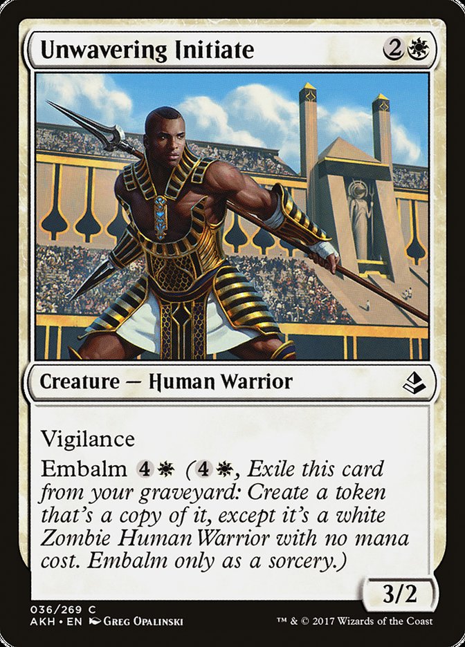 MTG Card Title: Unwavering Initiate AKH/36