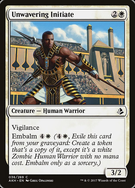 MTG Card Title: Unwavering Initiate AKH/36