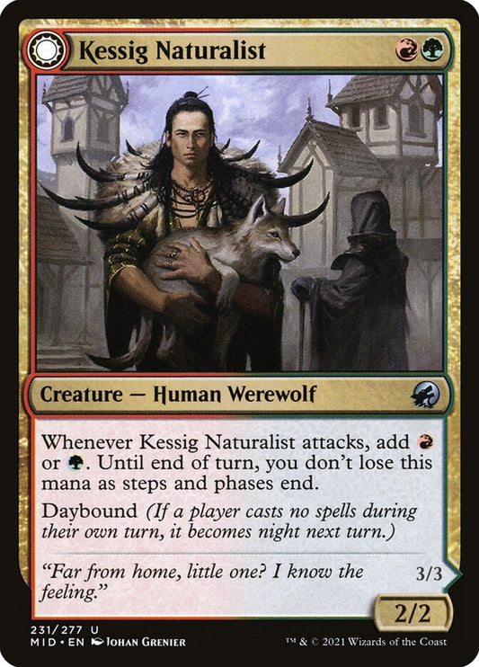 MTG Card Title: Kessig Naturalist // Lord of the Ulvenwald MID/231