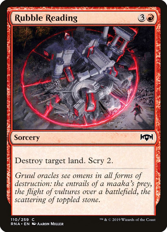 MTG Card Title: Rubble Reading RNA/110
