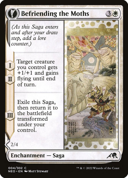 MTG Card Title: Befriending the Moths // Imperial Moth NEO/4