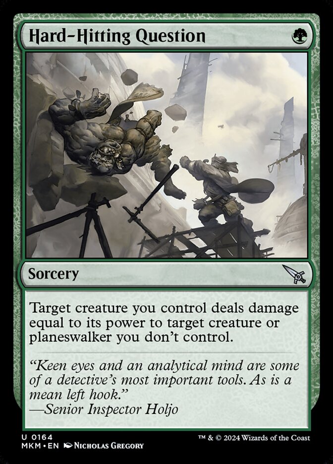 MTG Card Title: Hard-Hitting Question MKM/164