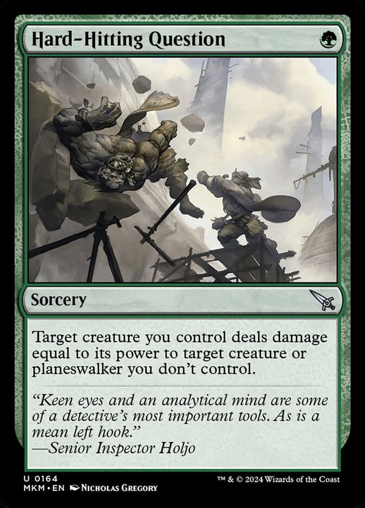 MTG Card Title: Hard-Hitting Question MKM/164