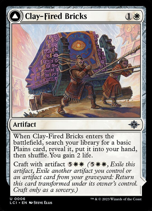 MTG Card Title: Clay-Fired Bricks // Cosmium Kiln LCI/6