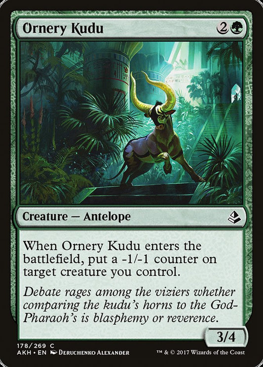 MTG Card Title: Ornery Kudu AKH/178