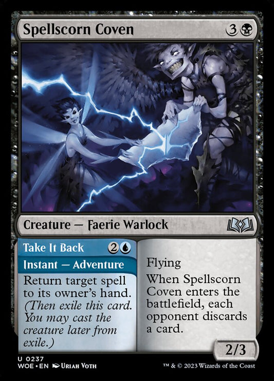 MTG Card Title: Spellscorn Coven // Take It Back WOE/237