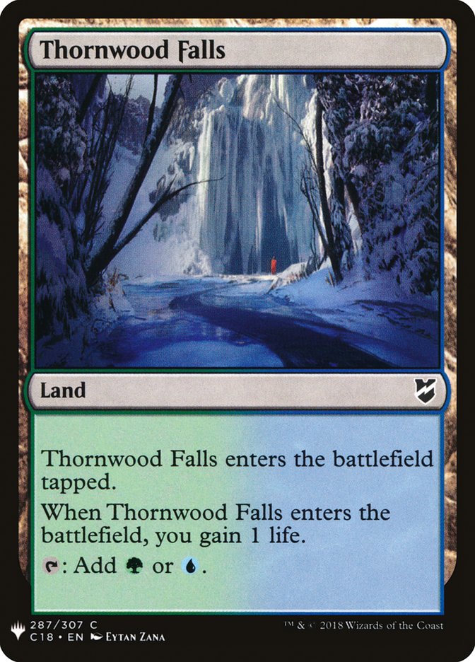 MTG Card Title: Thornwood Falls PLST/C18-287