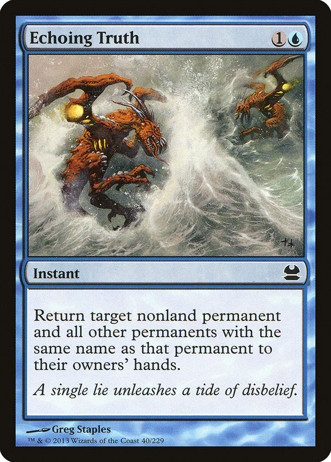 MTG Card Title: Echoing Truth MMA/40