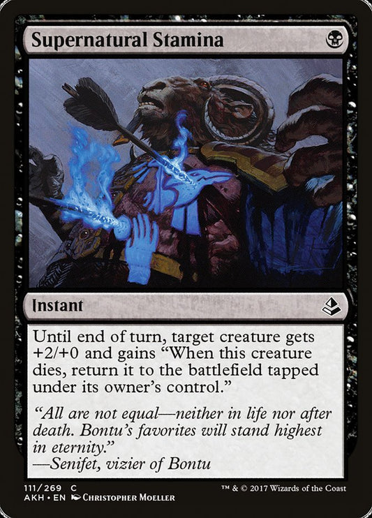 MTG Card Title: Supernatural Stamina AKH/111