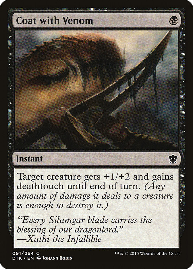 MTG Card Title: Coat with Venom DTK/91