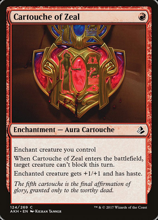MTG Card Title: Cartouche of Zeal AKH/124