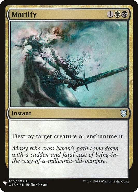 MTG Card Title: Mortify PLST/C18-186