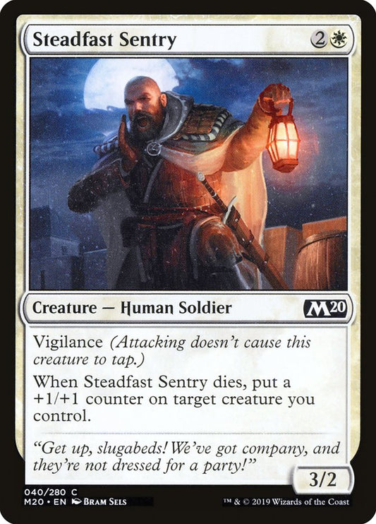 MTG Card Title: Steadfast Sentry M20/40