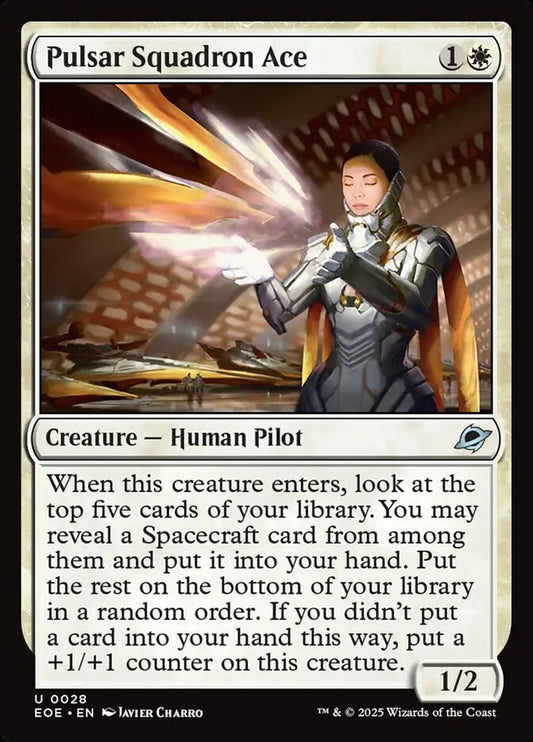MTG Card Title: Pulsar Squadron Ace EOE/28