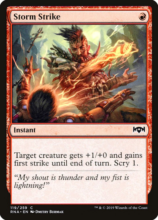 MTG Card Title: Storm Strike RNA/119