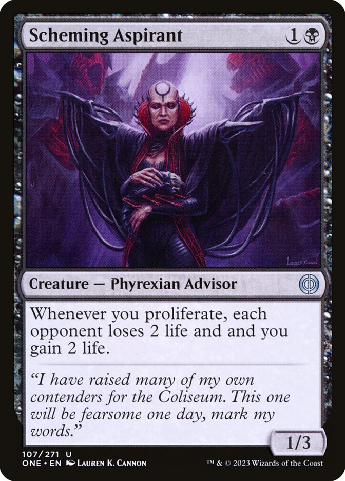 MTG Card Title: Scheming Aspirant ONE/107