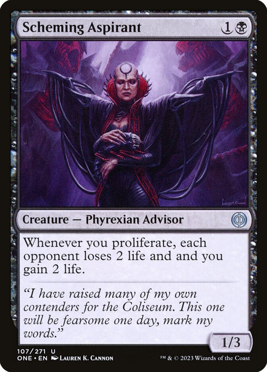 MTG Card Title: Scheming Aspirant ONE/107