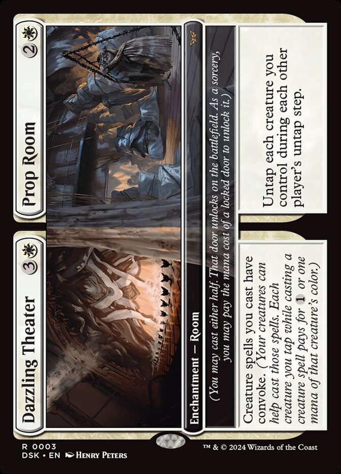 MTG Card Title: Dazzling Theater // Prop Room DSK/3