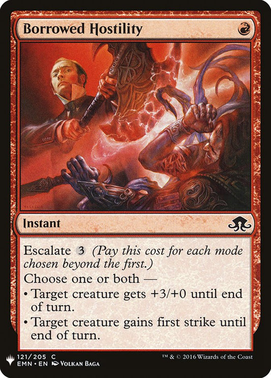 MTG Card Title: Borrowed Hostility PLST/EMN-121