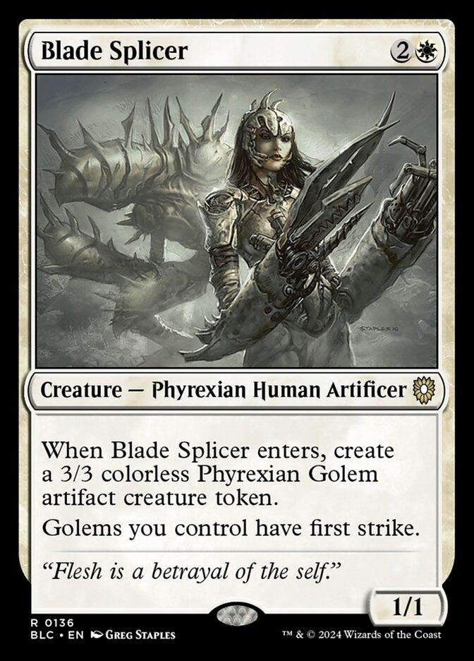 MTG Card Title: Blade Splicer BLC/136