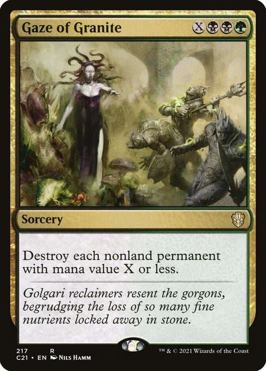 MTG Card Title: Gaze of Granite C21/217