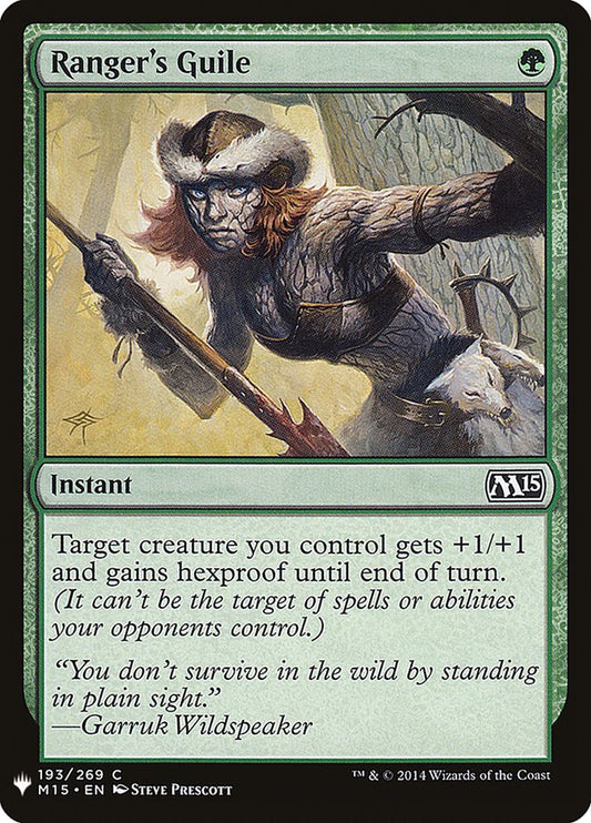 MTG Card Title: Ranger's Guile PLST/M15-193