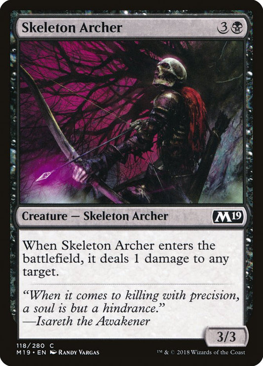 MTG Card Title: Skeleton Archer M19/118