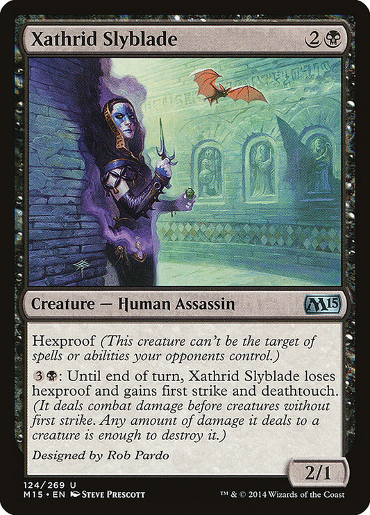 MTG Card Title: Xathrid Slyblade M15/124