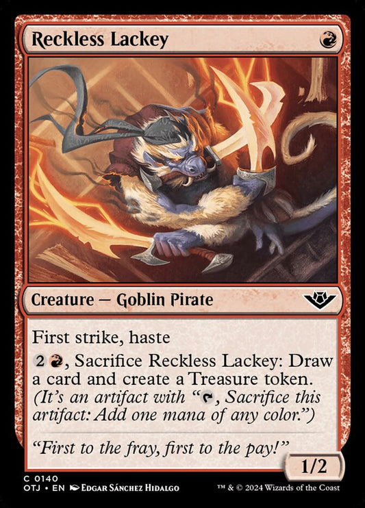 MTG Card Title: Reckless Lackey OTJ/140